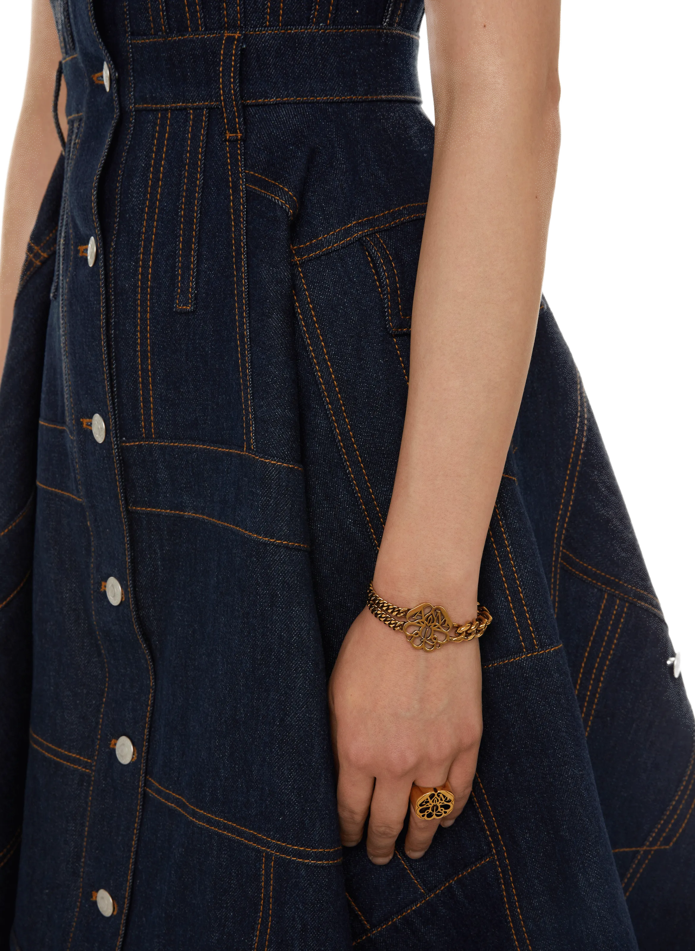 BAGUE CHEVALIèRE EN LAITON - ALEXANDER MCQUEEN pour FEMME | Printemps