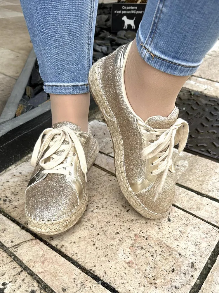 Baskets or ALGAVE - Chaussures femme Cléstyle Couleur or Chaussures 40