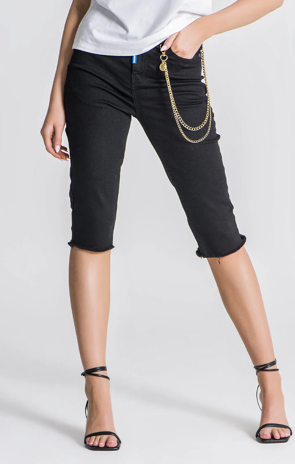 Black Gianni Denim Shorts