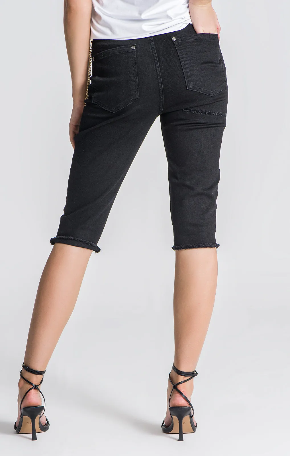 Black Gianni Denim Shorts
