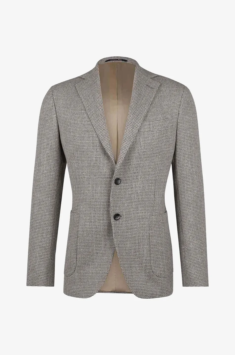 Blazer à carreaux fins en laine mélangée