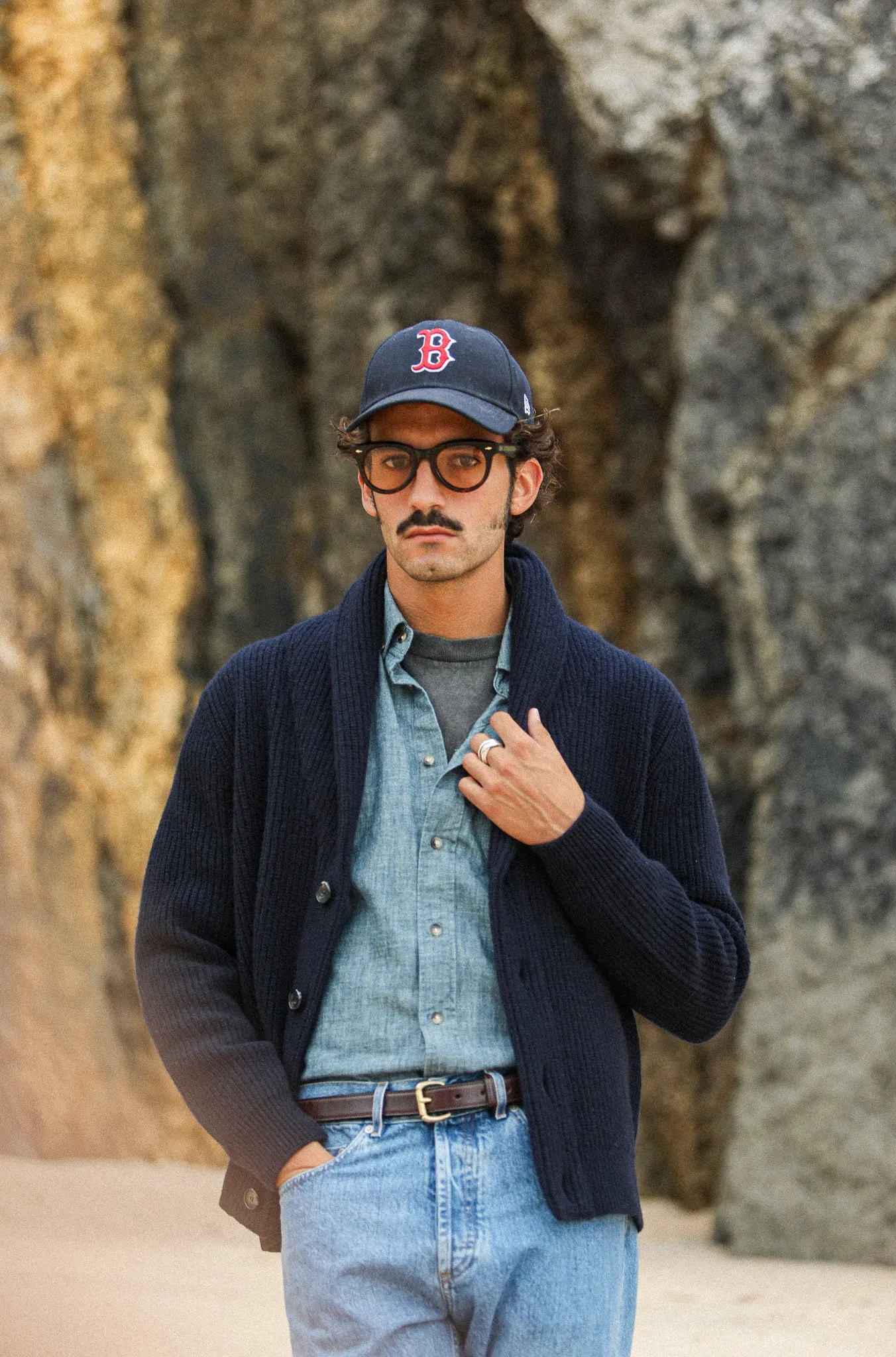 Cardigan Lambswool Navy
