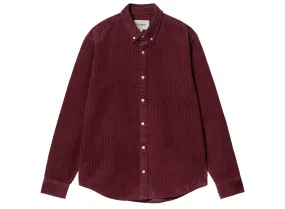 Carhartt WIP Madison Cord Shirt Malbec / Black
