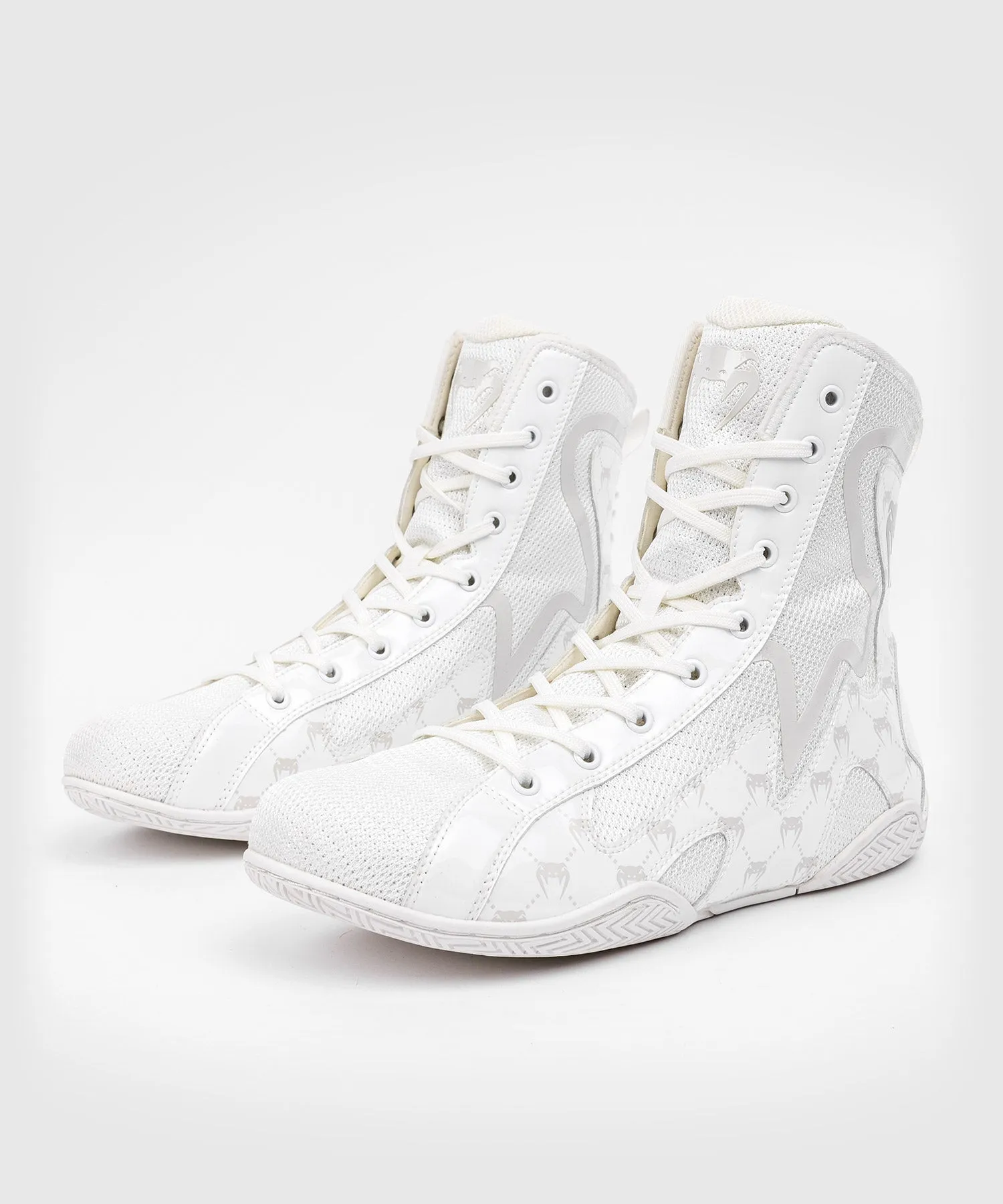 Chaussures de boxe Venum Elite Evo Monogram - Blanc/Blanc Cassé