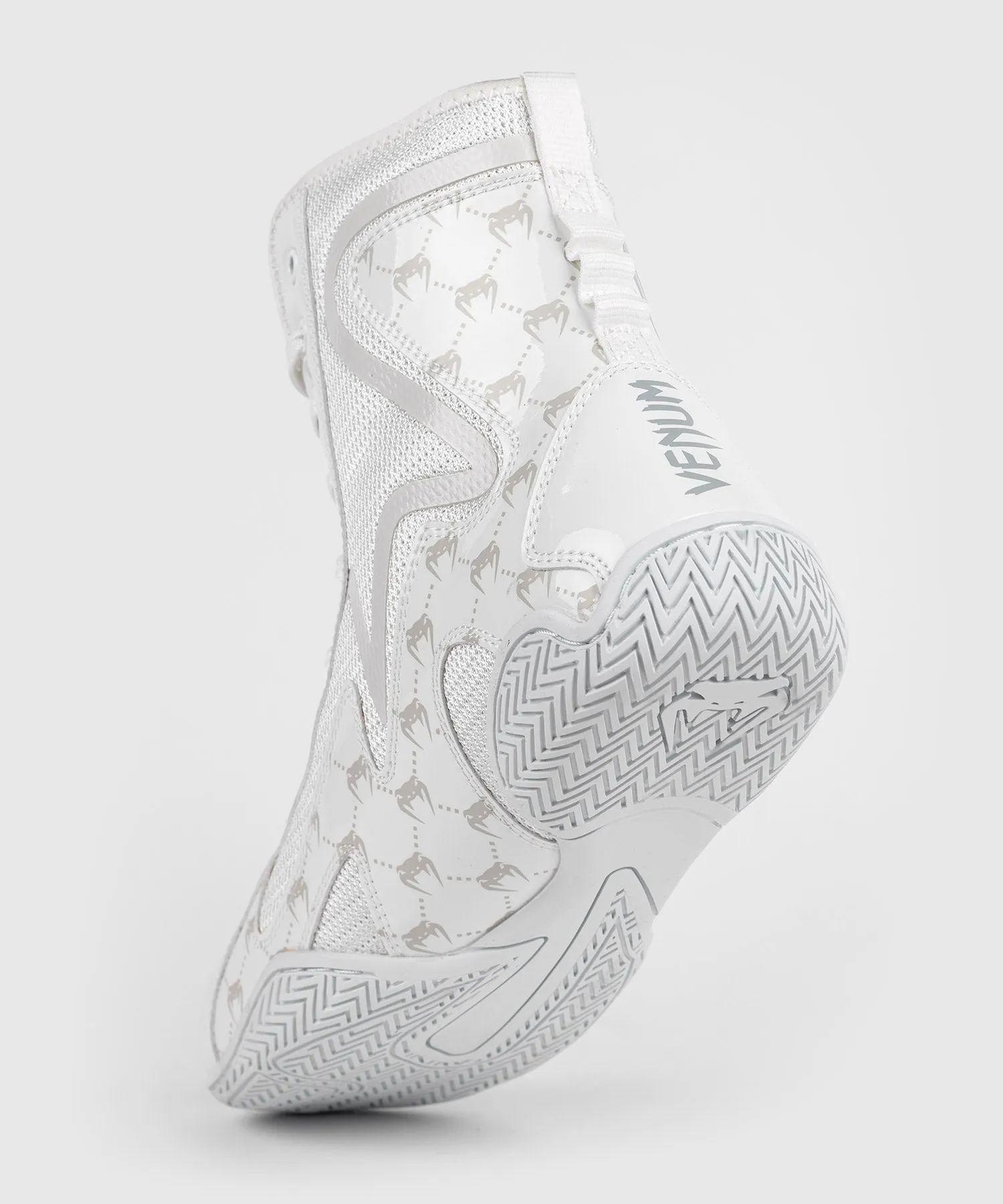 Chaussures de boxe Venum Elite Evo Monogram - Blanc/Blanc Cassé