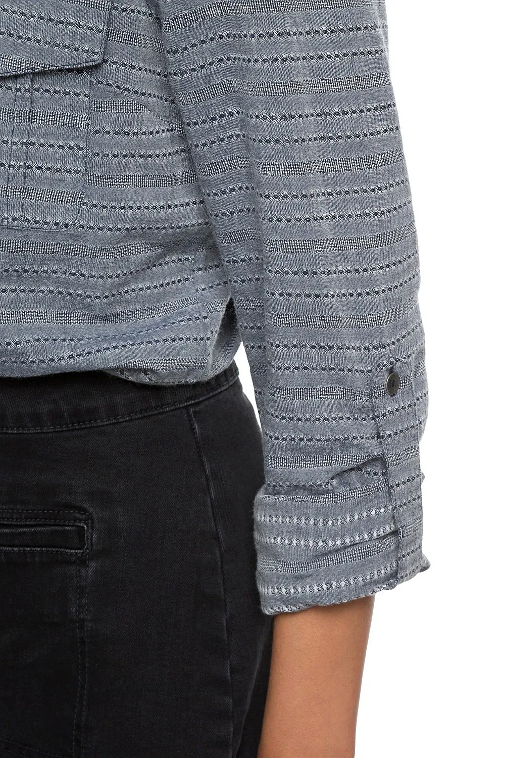 chemise Roxy Military Influence Stripe LS - BTK0/Dress Blues - women´s