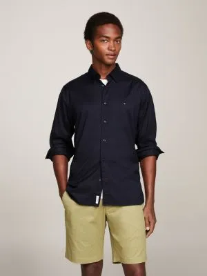 Chemise TH Flex en popeline de coton | Bleu | Tommy Hilfiger