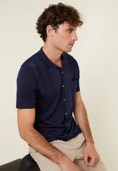 Chemise à motifs manches courtes en Fil Lumière - Gustav