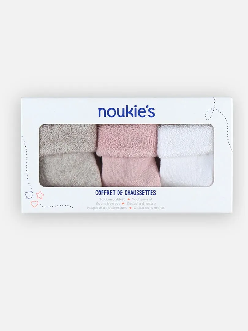 Coffret chaussettes en mousse, clair/beige Noukie's - Beige
