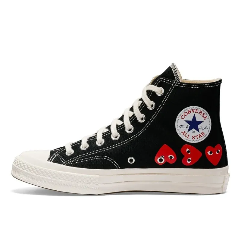 Converse Comme des Garçons Play Multi Red Heart Chuck Taylor All Star '70 High