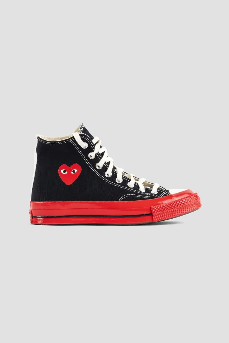Converse montante Chuck 70 noire et semelle rouge