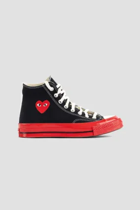 Converse montante Chuck 70 noire et semelle rouge