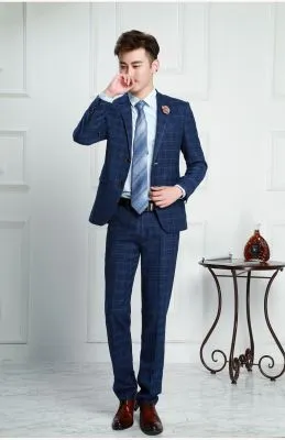 Costume 2 pièces à carreaux écossais pour homme vintage