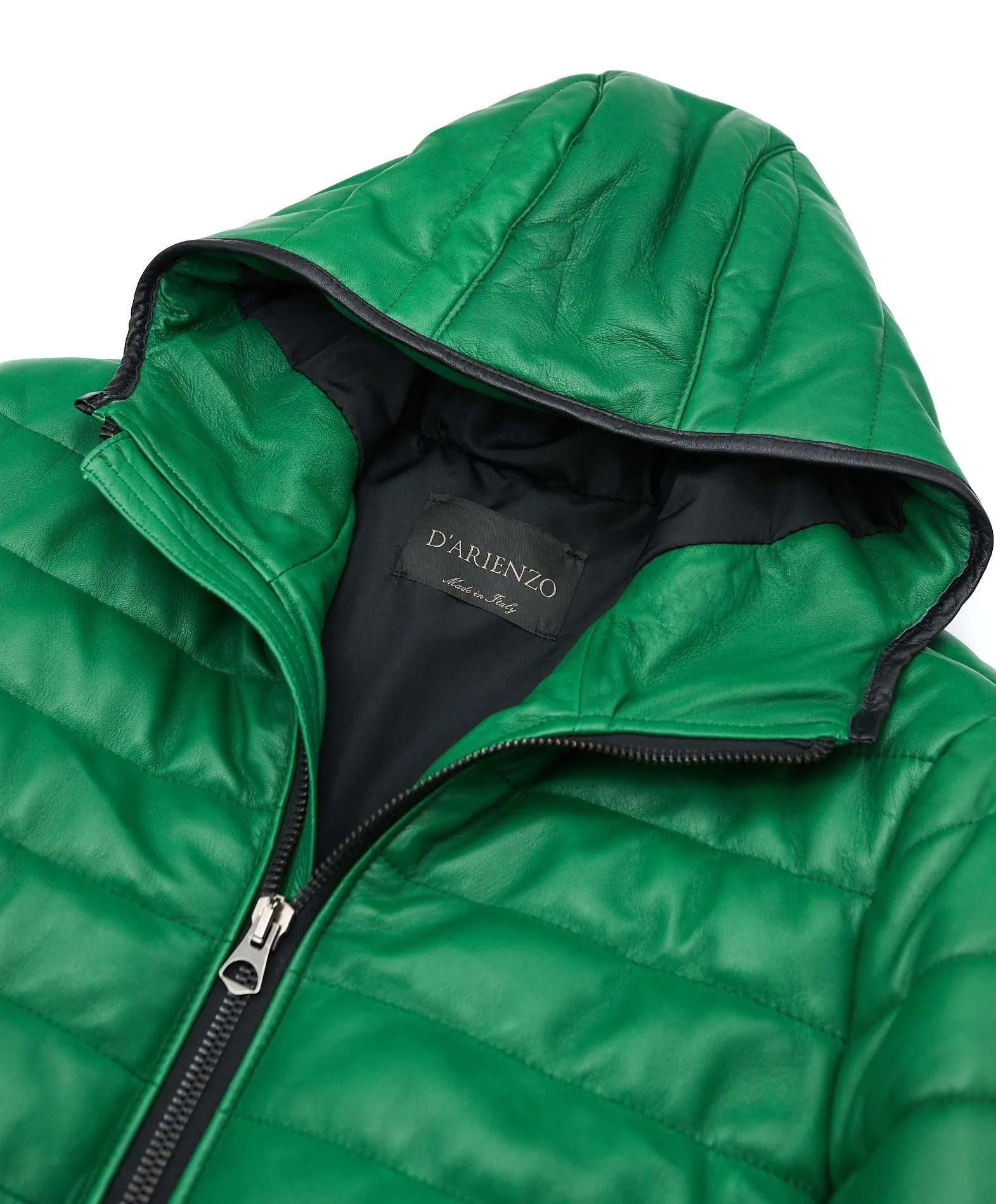 Doudoune cuir homme blouson cuir homme vert Teo
