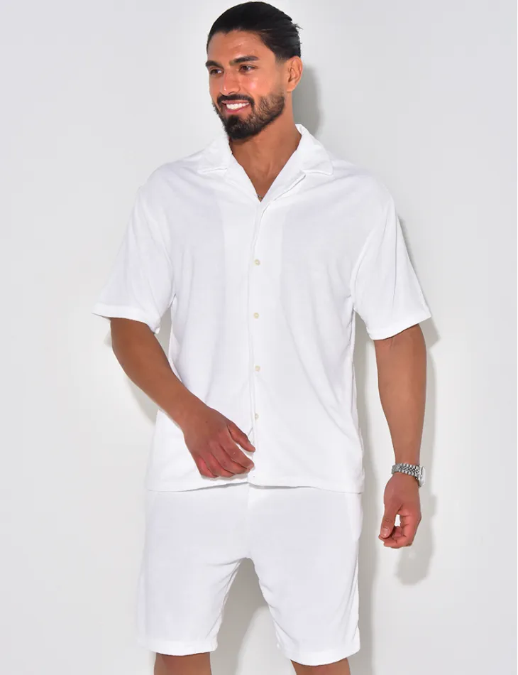 Ensemble chemise et short en éponge / 50883 - JEANS INDUSTRY