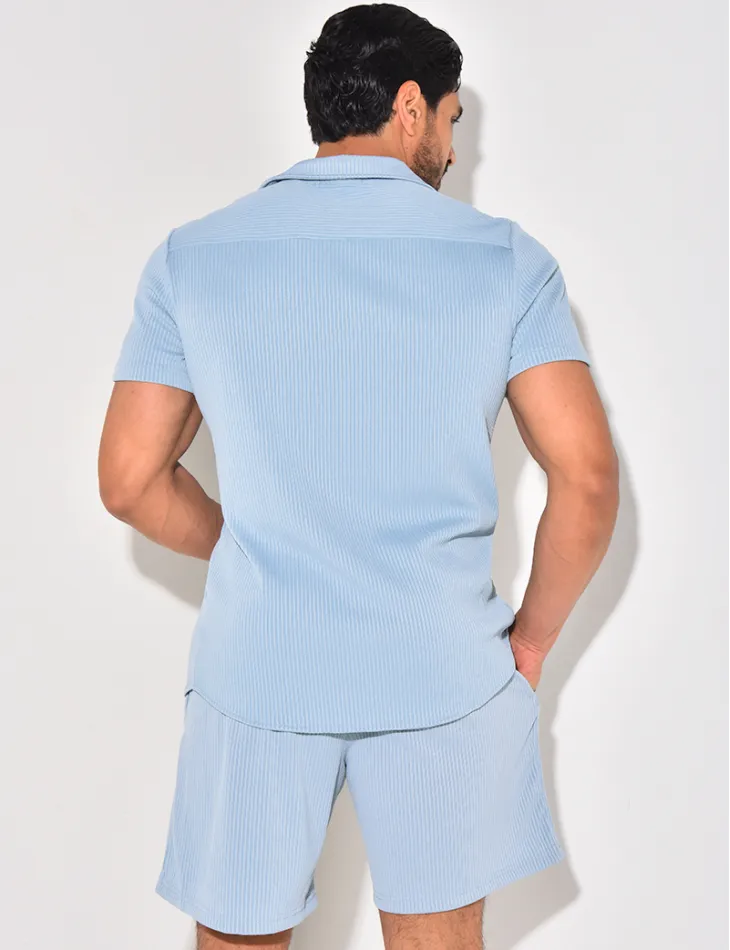 Ensemble short et chemise plissé / 62791 - JEANS INDUSTRY