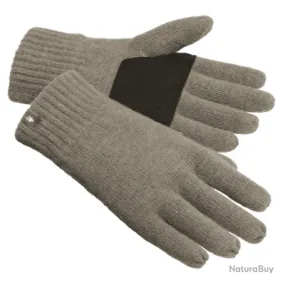 Gants Tricot en Laine Beige Pinewood  - M-L