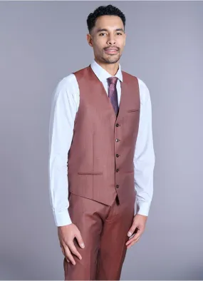 GILET DE COSTUME EN FAUX-UNI DE LAINE VIERGE