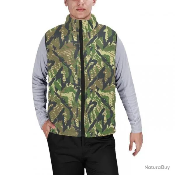 Gilet matelassé doudoune sans manches avec col montant camouflage russe rastr 2004