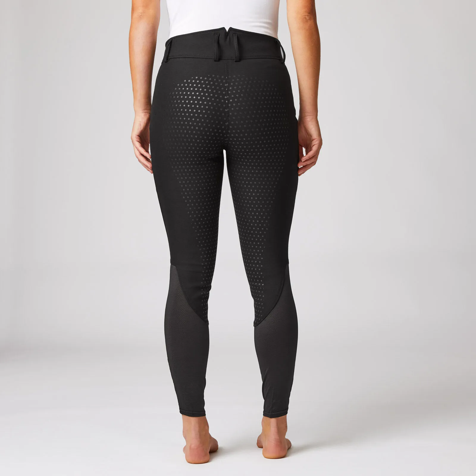 Horze Pantalon d'équitation taille haute avec fond intégral et mesh, pour femme
