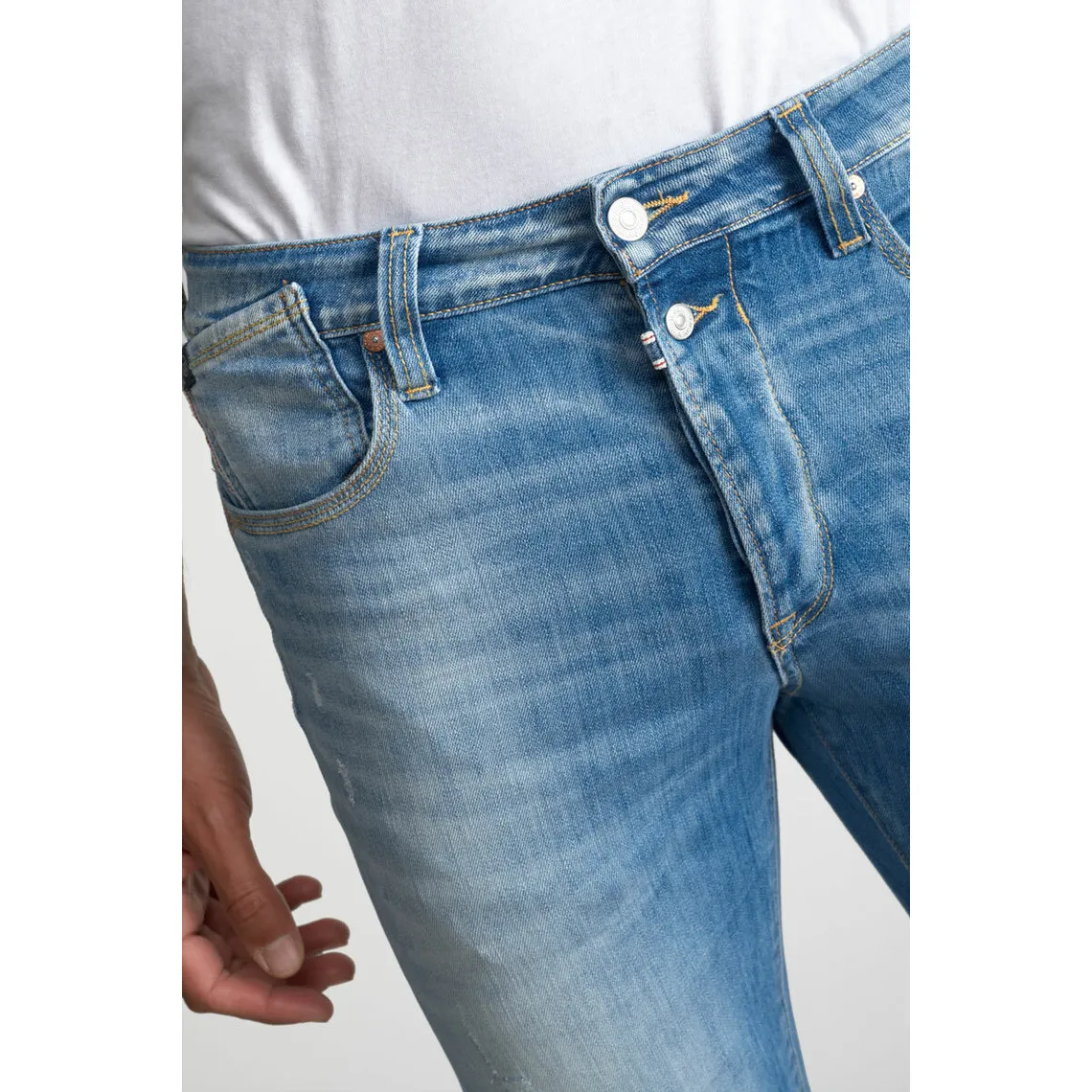 Jeans regular, droit 700/22, longueur 34 bleu en coton Cody | 3 Suisses