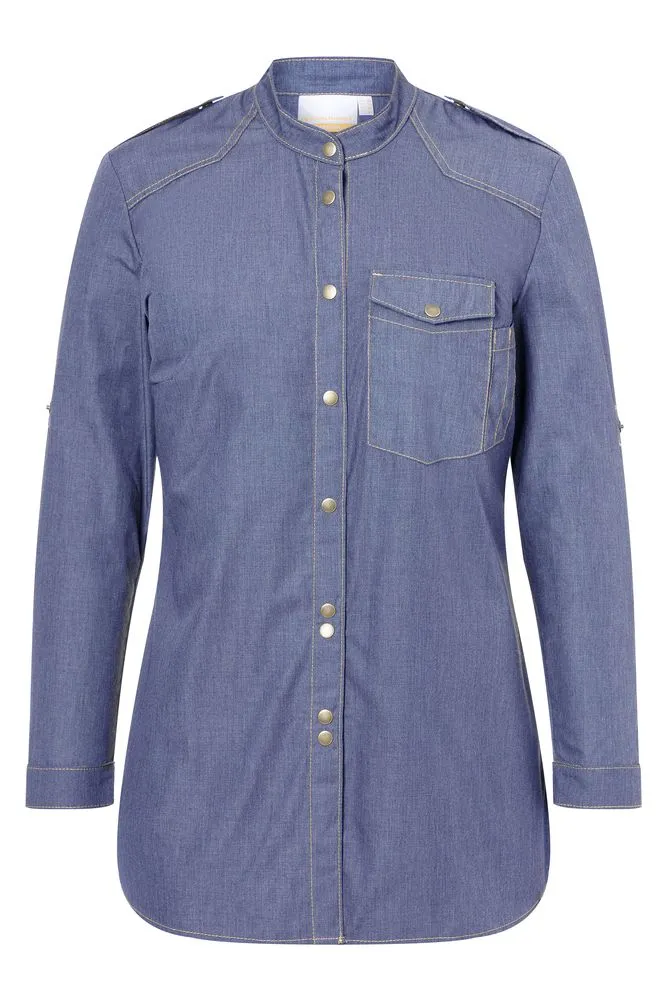 Karlowsky JF 18C - Chemise de cuisine femme Jeans-Style