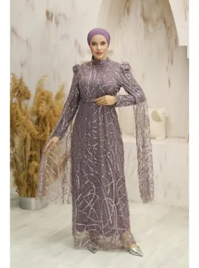 Lilac - Modest Evening Dress