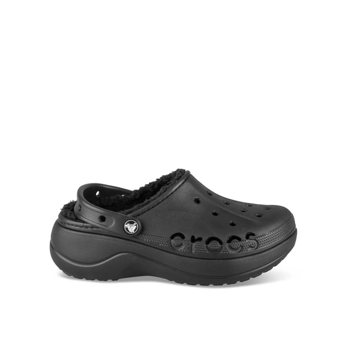 Mules NOIR CROCS Baya Platform Lined Clog