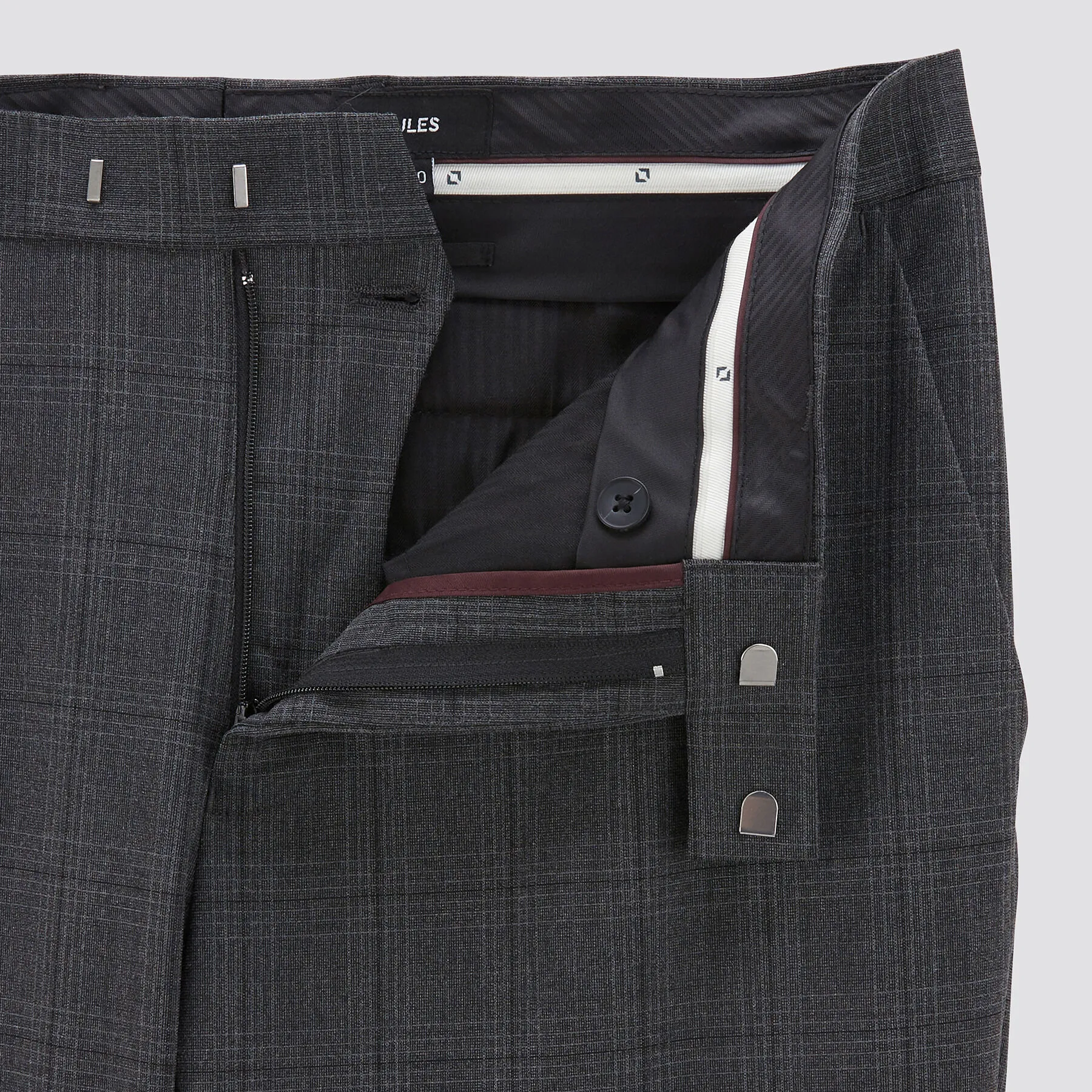 Pantalon de costume slim à carreaux Gris moyen | Jules