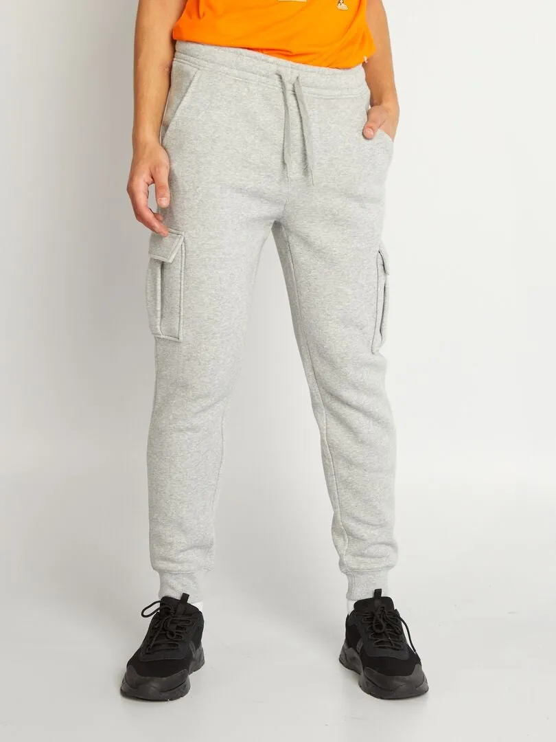 Pantalon de jogging en molleton - Gris