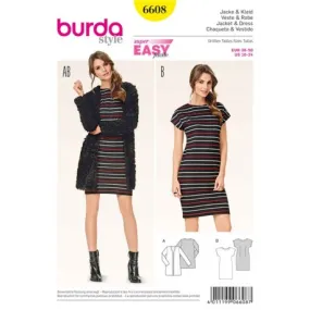 Patron Femme Veste & Robe Burda n°6608