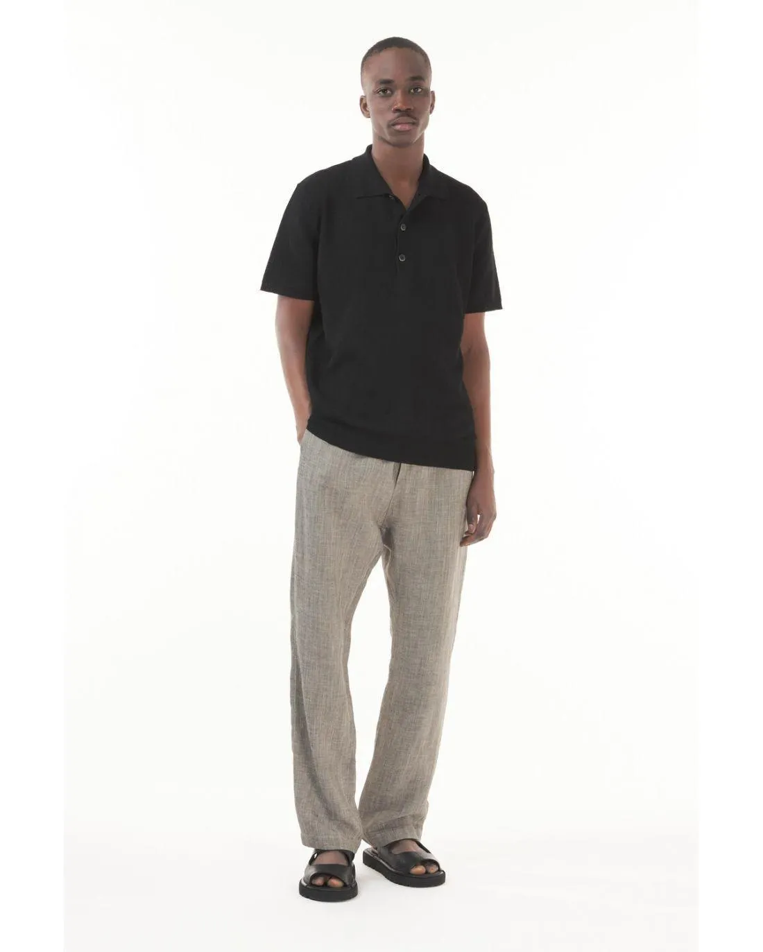 POLO MARCO SLISSA NERO - Barena Venezia  | Chez Maman Rouen