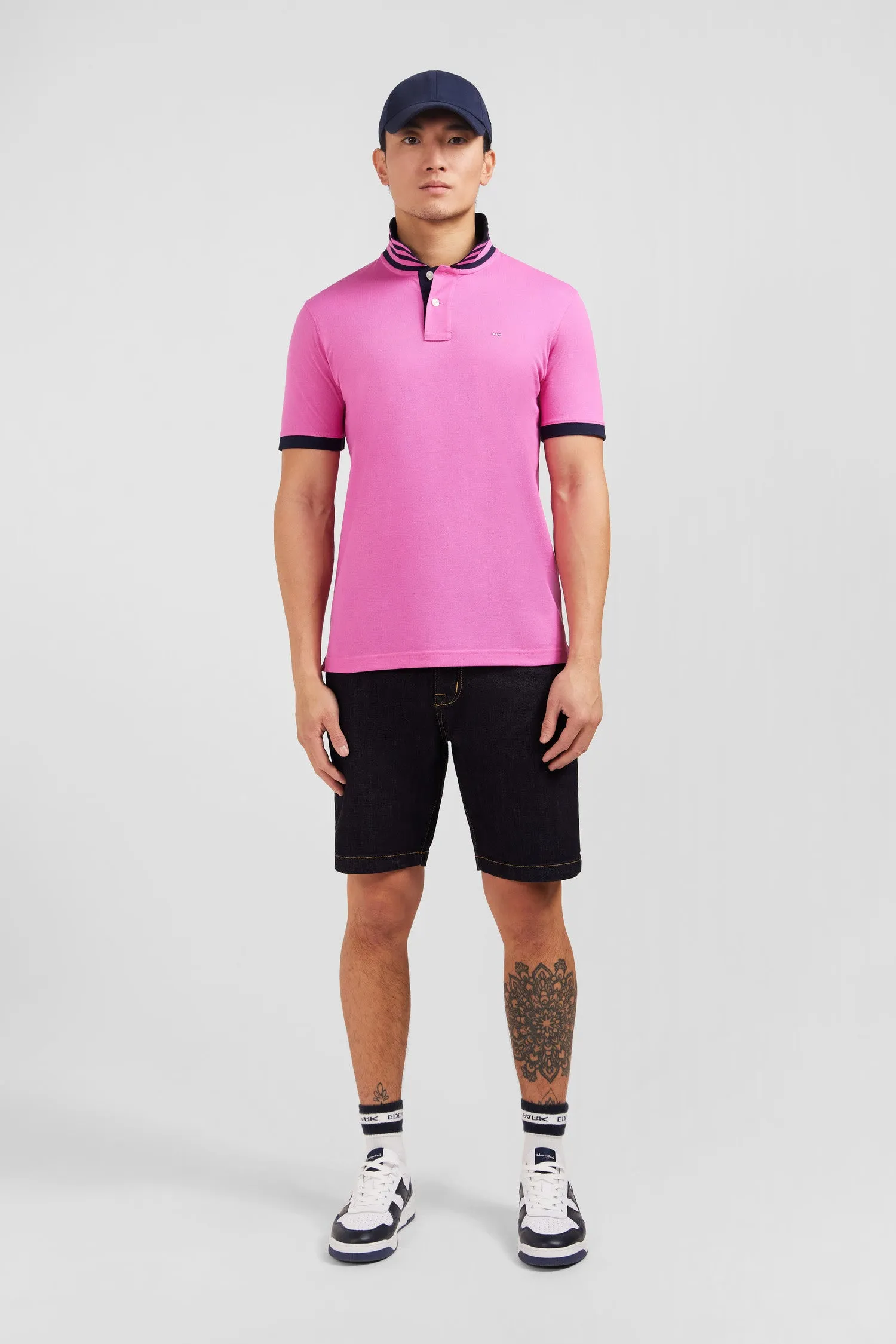 Polo rose manches courtes