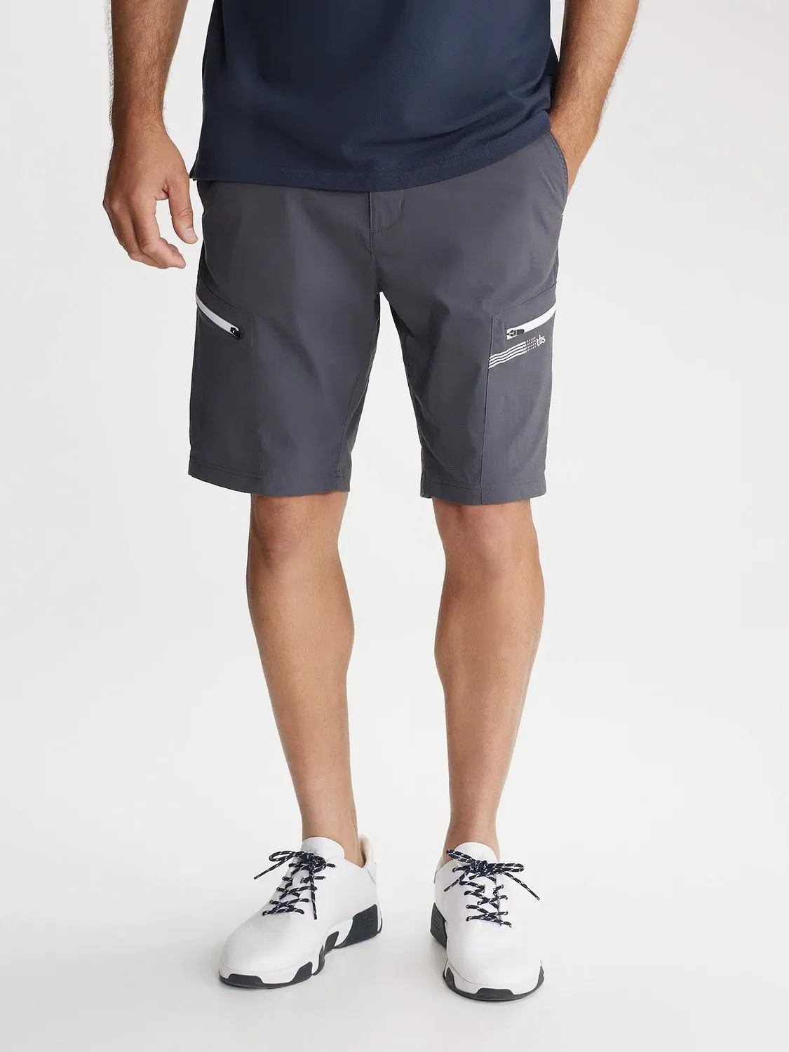 Short Homme Ceinture Elastiquée Avec Poches Graphite tbs