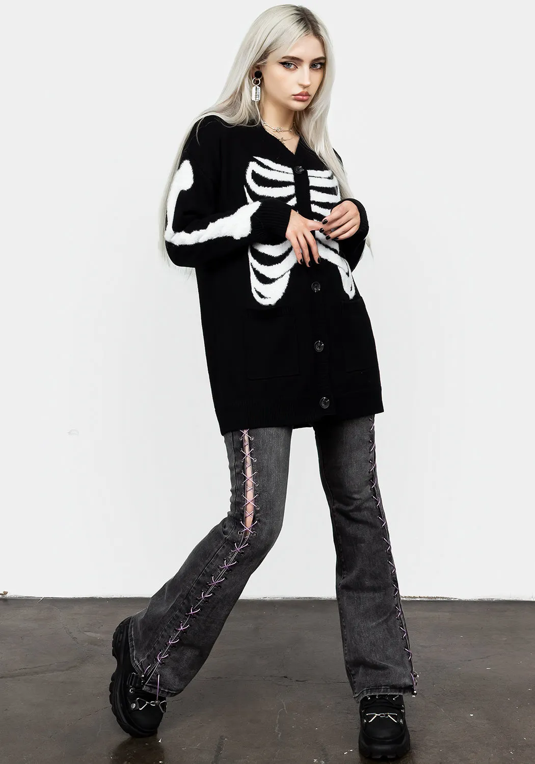 Skeletus Oversized Cardigan