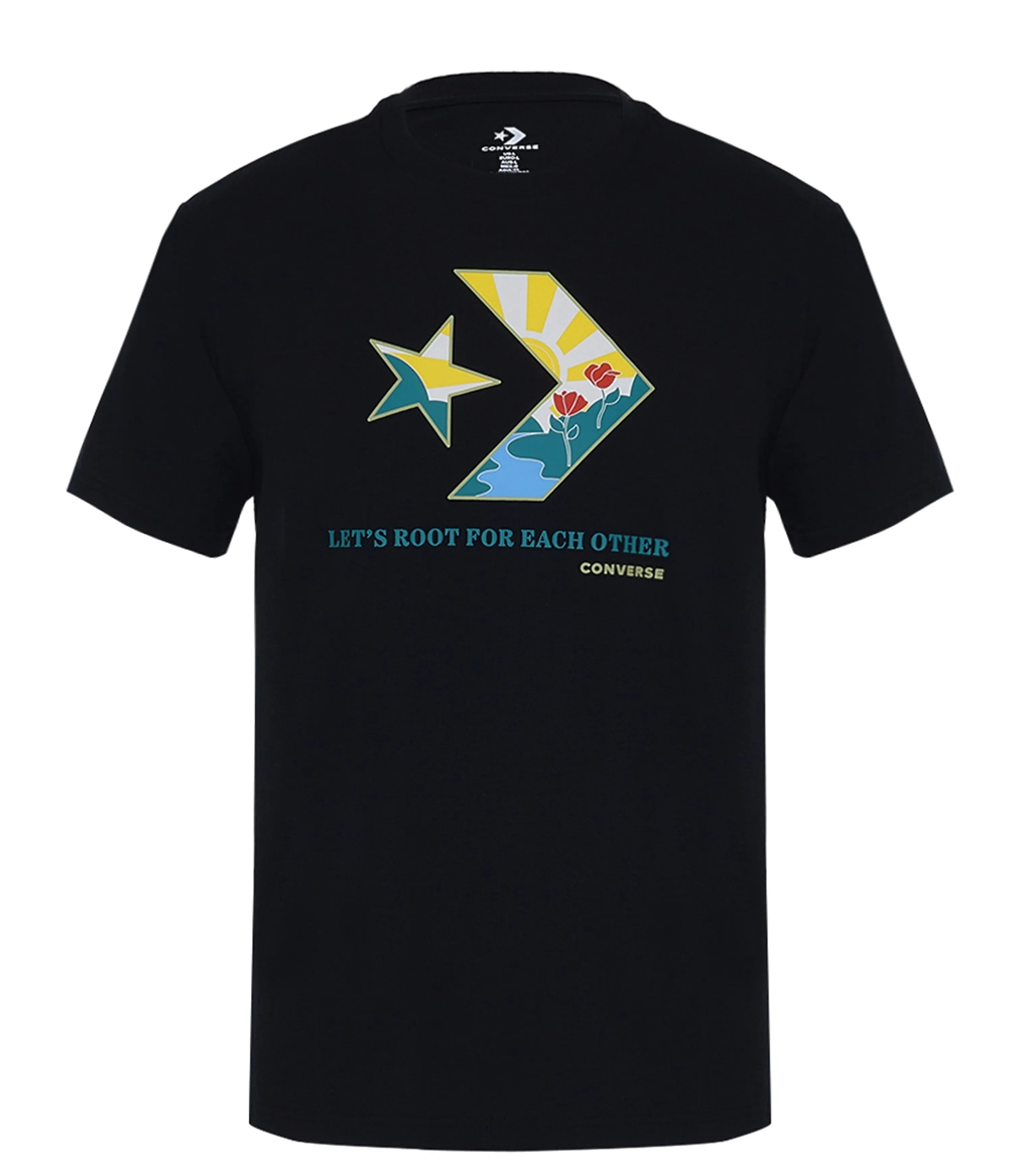 T-shirt Converse Star Chevron Infill Crew/10025214 - A02/Converse Black - women´s