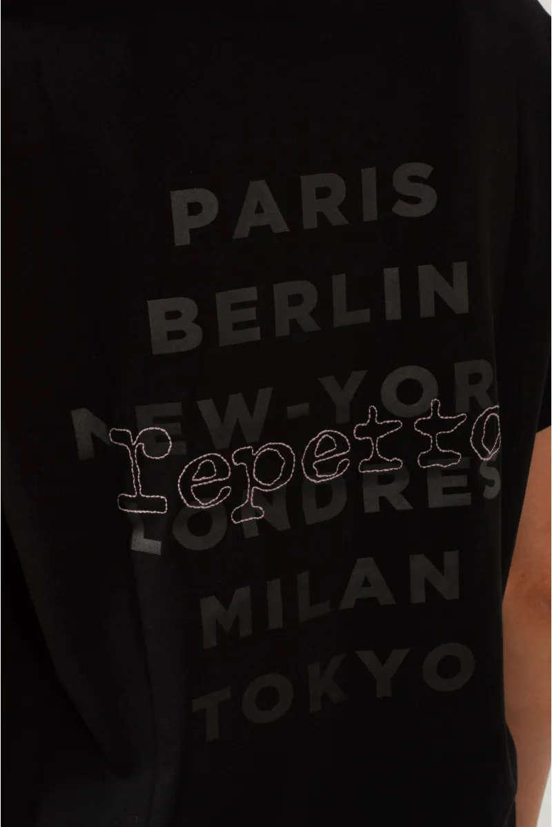 Tee-shirt city ballet Repetto noir