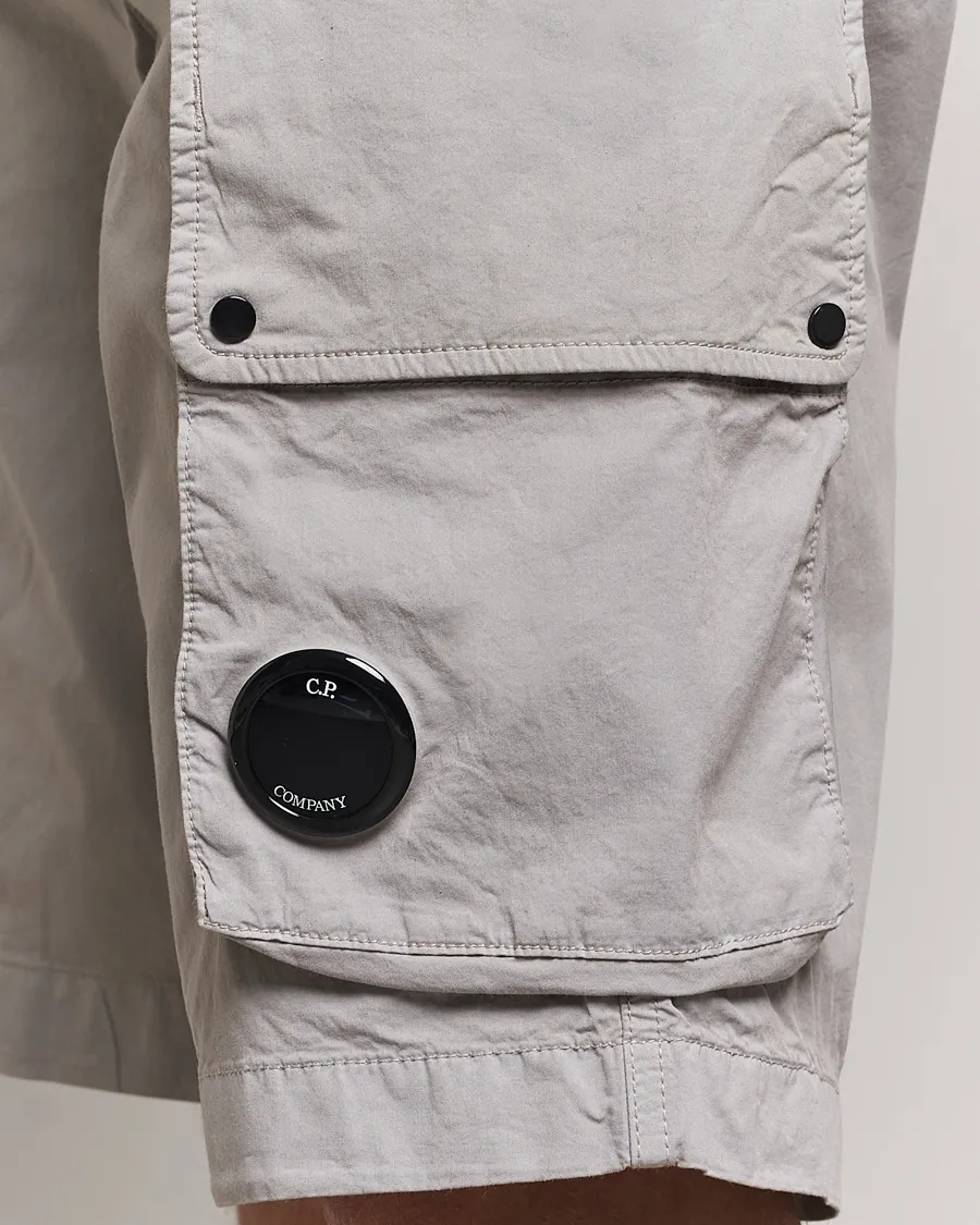 Twill Stretch Cargo Shorts Grey