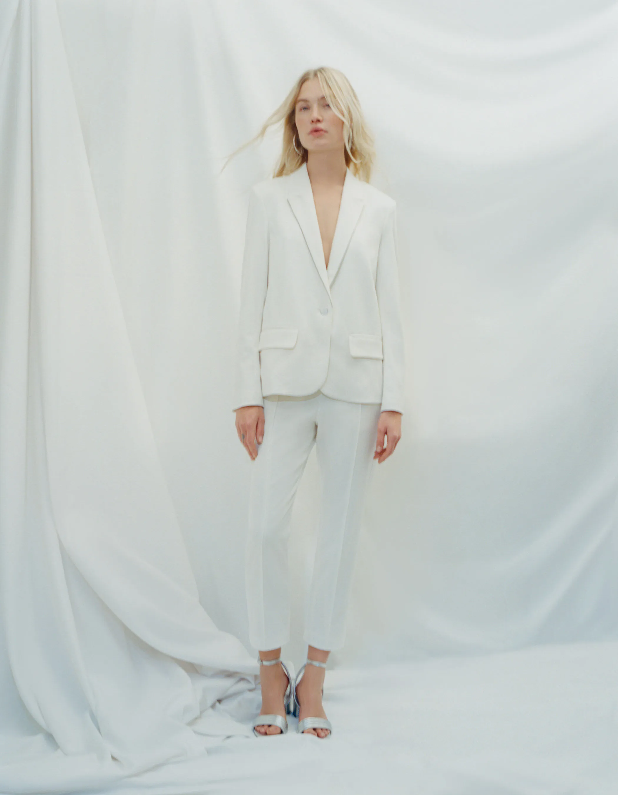 Veste de costume blanc décor microbilles Femme