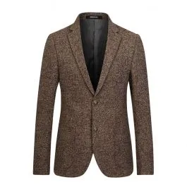Veste de costume en tricot herringbone pour homme blazer hiver 
