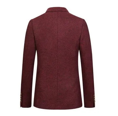 Veste de costume en tricot herringbone pour homme blazer hiver 
