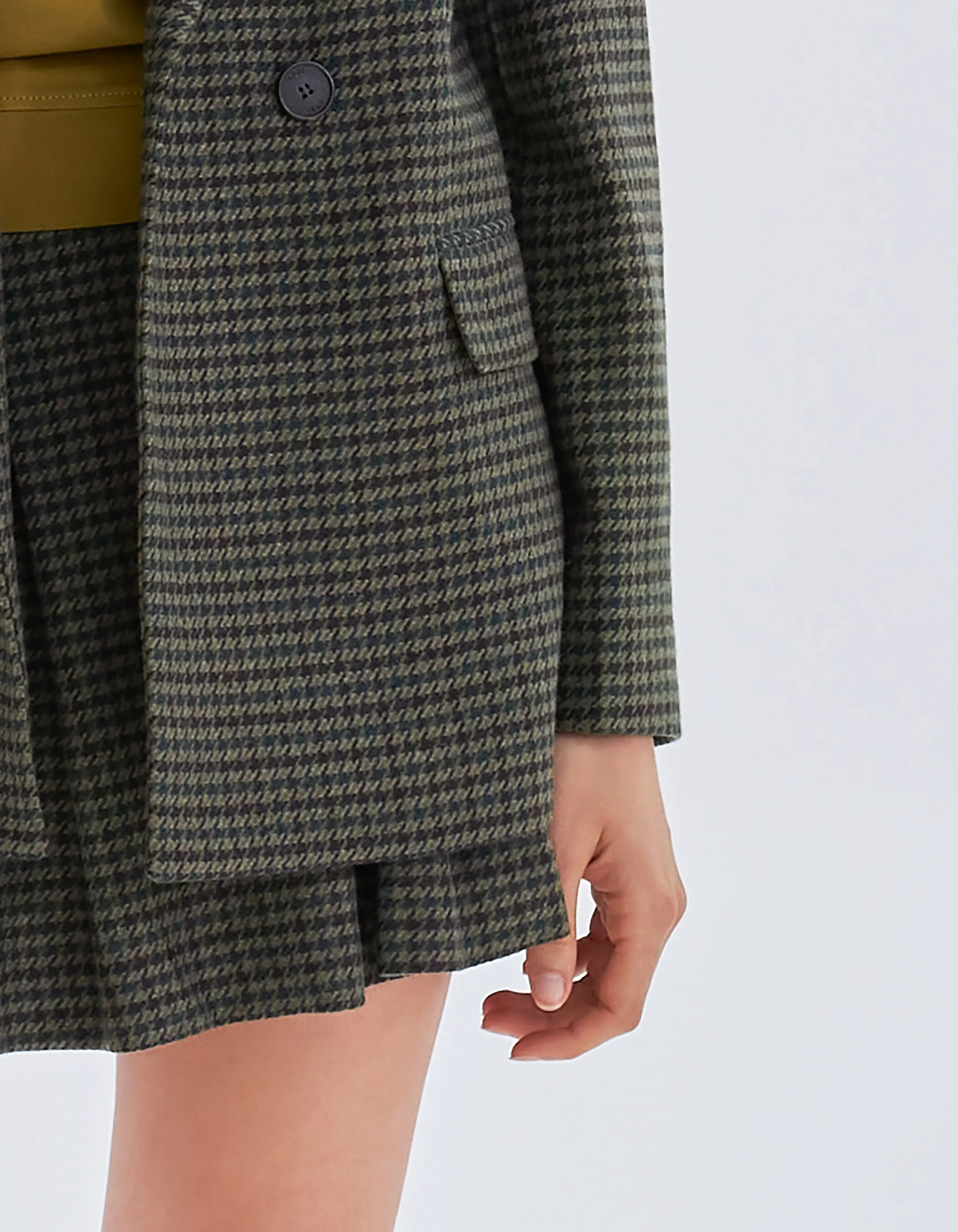 Veste de costume lichen à motif carreaux Femme