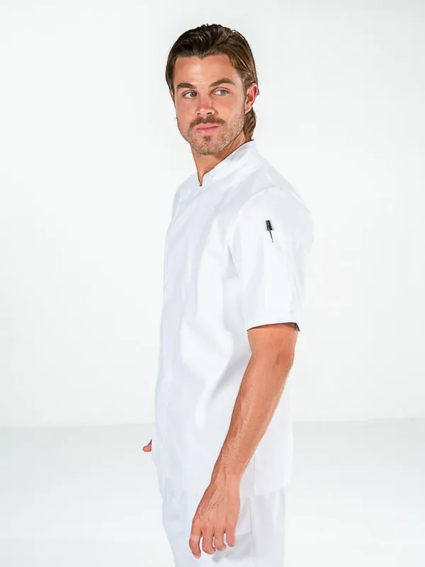 Veste de cuisine blanche mixte manches courtes COOKIE